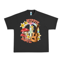 Pigment Black hippie soul with peace Urban Heavy Tee - texasbilliewilder