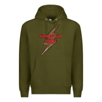 Army Green homeschool mom lightning bolt Premium Hoodie - MaliasSmallBusiness