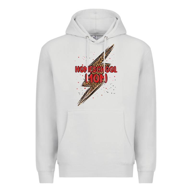 Homeschool Mom Lightning Bolt Premium Hoodie by MaliasSmallBusiness | Teevron