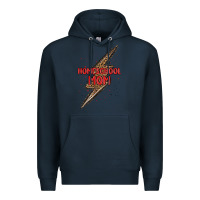 Navy homeschool mom lightning bolt Premium Hoodie - MaliasSmallBusiness