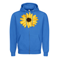 True Royal sunflower Zipper Hoodie - FaDigitalArtStudio