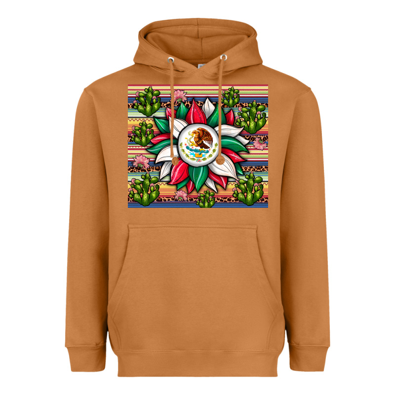 Sunflower Mexican Flag Tumbler Heavyweight Hoodie by JahusDesignShop | Teevron