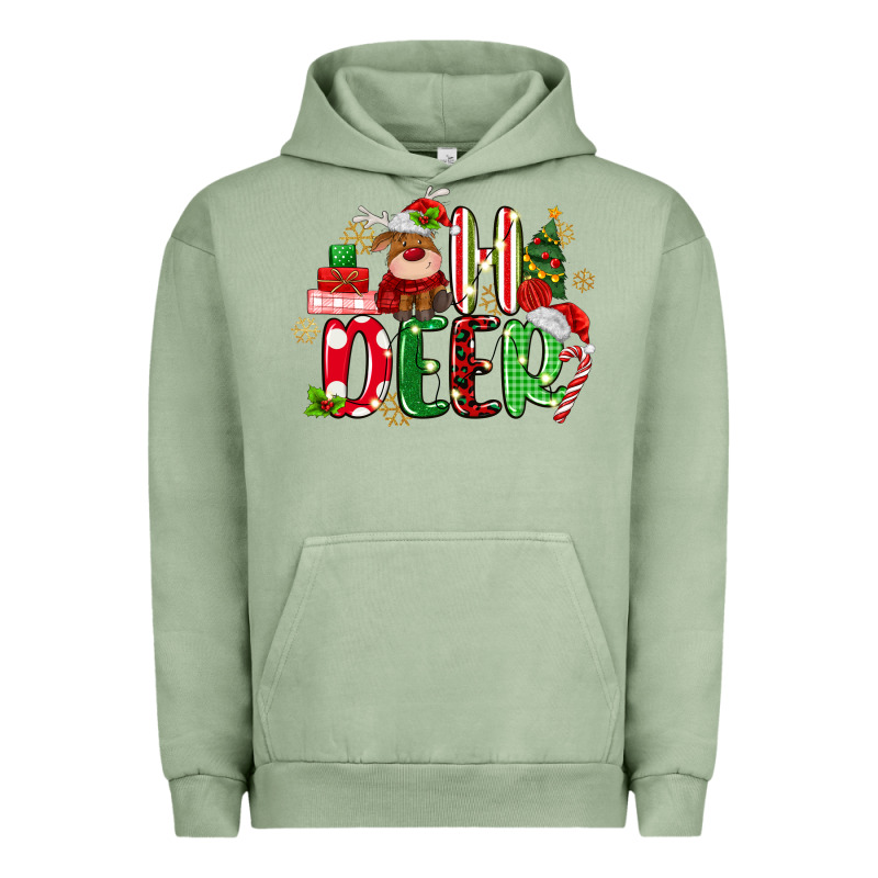 Oh Deer Reindeer Urban Hoodie by MaliasSmallBusiness | Teevron