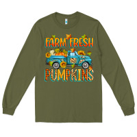 Army Green farm fresh pumpkins Long Sleeve Tee - Zillion Design Studio