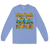 Colony Blue farm fresh pumpkins Long Sleeve Tee - Zillion Design Studio