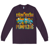 Plum farm fresh pumpkins Long Sleeve Tee - Zillion Design Studio