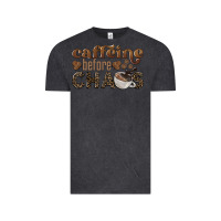 Vintage Black caffeine before chaos Vintage Tee - BarkalooDesign