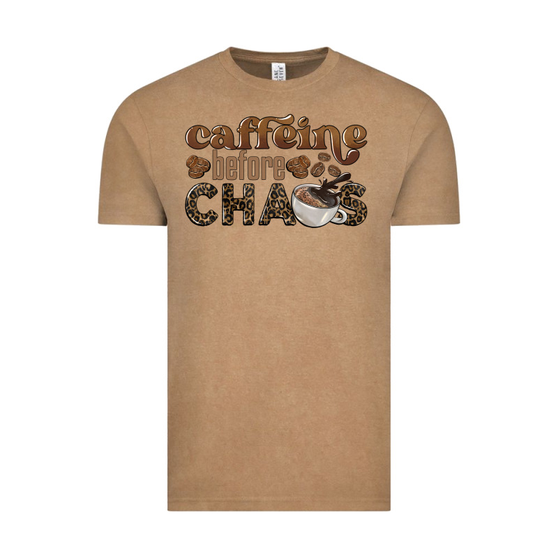 Caffeine Before Chaos Vintage Tee by BarkalooDesign | Teevron