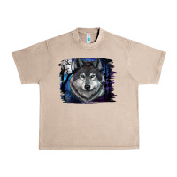 Wolf And Full Moon Urban Heavy Tee | Teevron