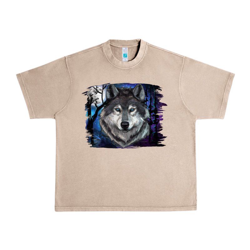 Wolf And Full Moon Urban Heavy Tee by RanaPortraitStore | Teevron