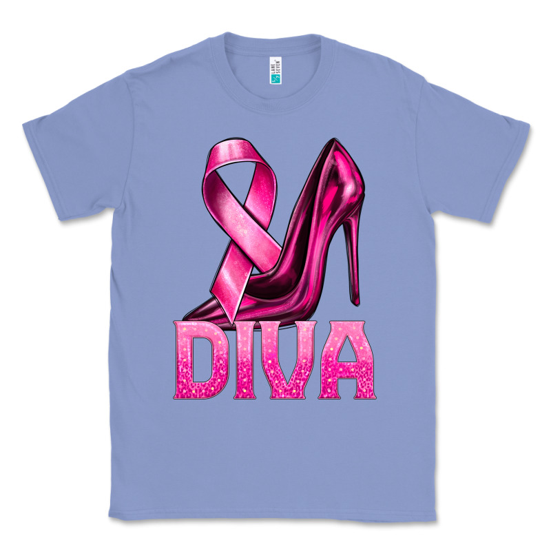 Breast Cancer Diva Ribbon And Heels Classic Tee by texasbilliewilder | Teevron