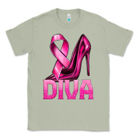 Matcha Breast Cancer Diva Ribbon and Heels Classic Tee - texasbilliewilder