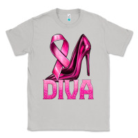 Moon Dust Breast Cancer Diva Ribbon and Heels Classic Tee - texasbilliewilder