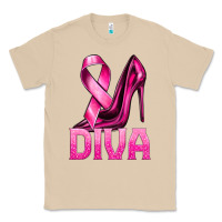 Mushroom Breast Cancer Diva Ribbon and Heels Classic Tee - texasbilliewilder