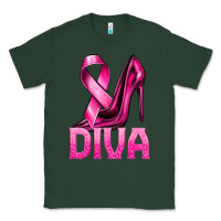 Sports Green Breast Cancer Diva Ribbon and Heels Classic Tee - texasbilliewilder