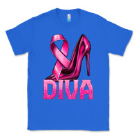True Royal Breast Cancer Diva Ribbon and Heels Classic Tee - texasbilliewilder