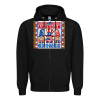 Black all american gnomes Zipper Hoodie - HRA Design Shop