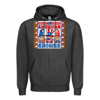 Charcoal Heather all american gnomes Zipper Hoodie - HRA Design Shop