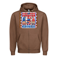 Chestnut all american gnomes Zipper Hoodie - HRA Design Shop