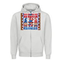 Dove Grey all american gnomes Zipper Hoodie - HRA Design Shop