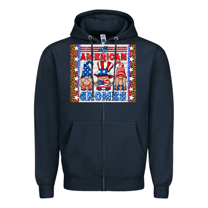 All American Gnomes Zipper Hoodie by HRA Design Shop | Teevron