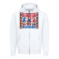 White all american gnomes Zipper Hoodie - HRA Design Shop