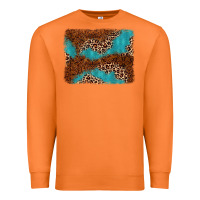 Carrot turquoise glitter leopard background Premium Sweatshirt - AdoDesignShop