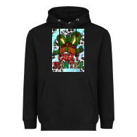 Black cozy winter with gloves and scarf Heavyweight Hoodie - AdoDesignShop