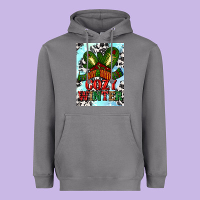 Cozy Winter With Gloves And Scarf Heavyweight Hoodie Designed By Adodesignshop