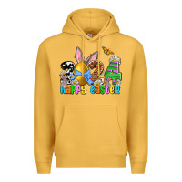 Mustard 2024 Happy Easter Premium Hoodie - NancyCooperArtShop