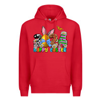 Red 2024 Happy Easter Premium Hoodie - NancyCooperArtShop