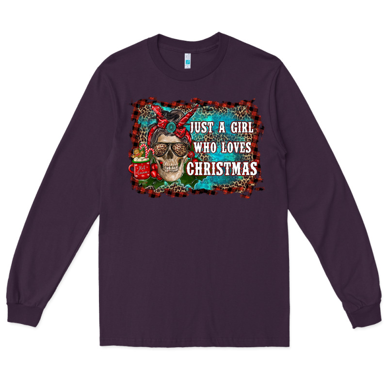 Just A Girl Who Loves Christmas Long Sleeve Tee by RanaPortraitStore | Teevron