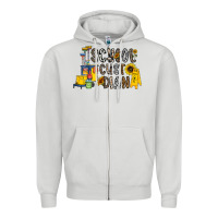 Dove Grey school cust dian Zipper Hoodie - CowhideDigitalArt