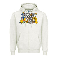 Oatmeal Heather school cust dian Zipper Hoodie - CowhideDigitalArt