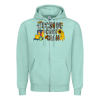 Seafoam school cust dian Zipper Hoodie - CowhideDigitalArt
