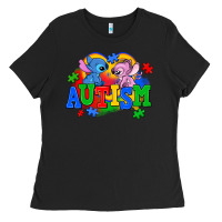 Black autism stitch with lilo Ladies Tee - AdoDesignShop