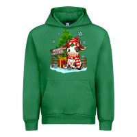 Emerald merry christmas cow Urban Hoodie - MaliasSmallBusiness