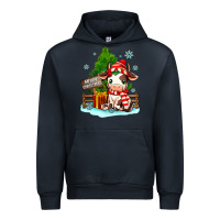 Navy merry christmas cow Urban Hoodie - MaliasSmallBusiness