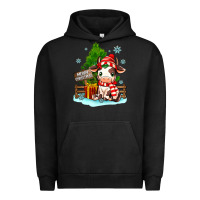 Pigment Black merry christmas cow Urban Hoodie - MaliasSmallBusiness