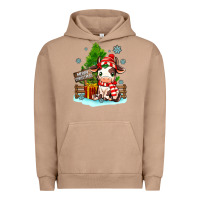 Pigment Burro merry christmas cow Urban Hoodie - MaliasSmallBusiness