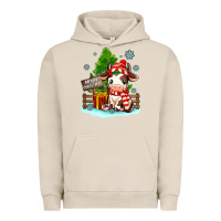 Pigment French Oak merry christmas cow Urban Hoodie - MaliasSmallBusiness