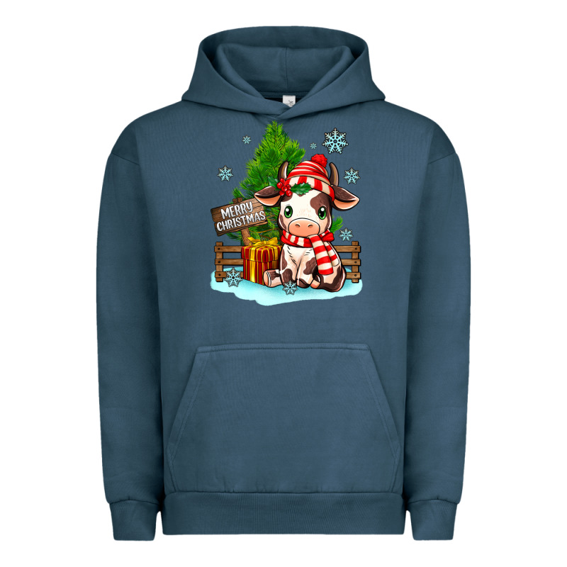 Merry Christmas Cow Urban Hoodie by MaliasSmallBusiness | Teevron