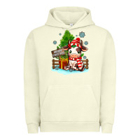 Pigment Pistachio merry christmas cow Urban Hoodie - MaliasSmallBusiness