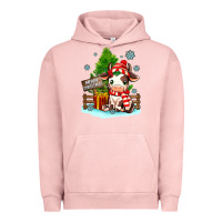 Pigment Salmon merry christmas cow Urban Hoodie - MaliasSmallBusiness