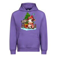 Tulip merry christmas cow Urban Hoodie - MaliasSmallBusiness