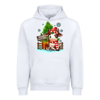 White merry christmas cow Urban Hoodie - MaliasSmallBusiness