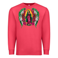 Cardinal mexican flag wings our lady of guadalupe Premium Sweatshirt - Artiststas
