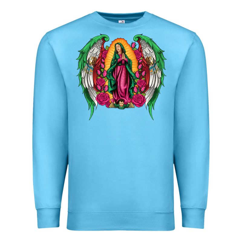 Mexican Flag Wings Our Lady Of Guadalupe Premium Sweatshirt by Artiststas | Teevron