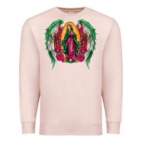 Pale Pink mexican flag wings our lady of guadalupe Premium Sweatshirt - Artiststas