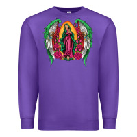 Purple mexican flag wings our lady of guadalupe Premium Sweatshirt - Artiststas